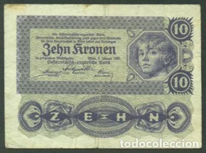 Billetes extranjeros: AUSTRIA. 10 kronen 1922. Pick 75.