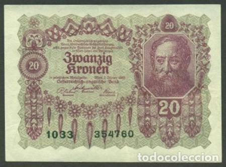 Billetes extranjeros: AUSTRIA. 20 kronen 1922. Pick 76.