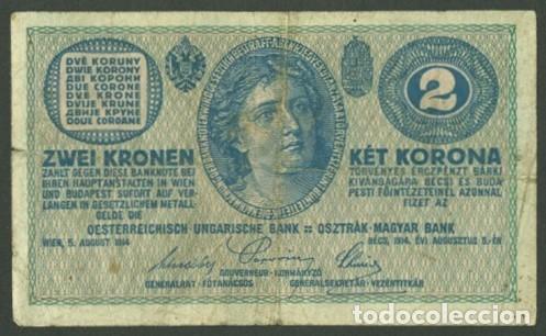 Billetes extranjeros: AUSTRIA. 2 kronen 1914. Pick 17b.