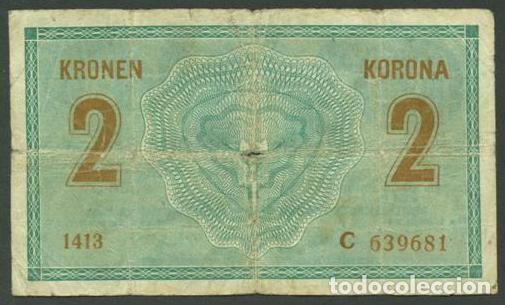 Billetes extranjeros: AUSTRIA. 2 kronen 1914. Pick 17b. - Foto 2