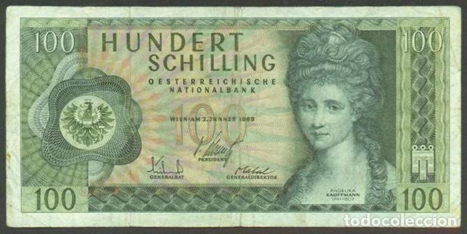 Billetes extranjeros: AUSTRIA. 100 schilling 1969 (1970). Pick 145.