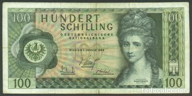 Billetes extranjeros: AUSTRIA. 100 schilling 1969 (1970). Pick 145.