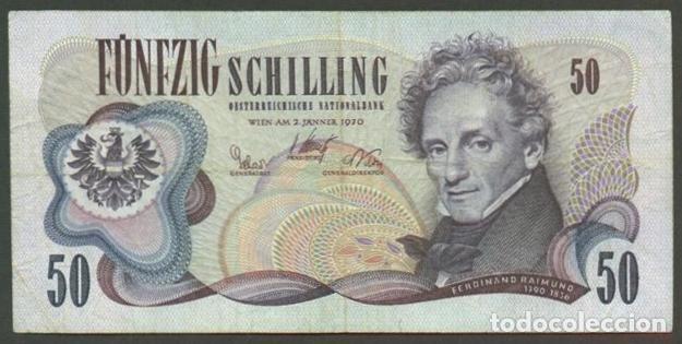 Billetes extranjeros: AUSTRIA. 50 schilling 2.1. 1970. Pick 143