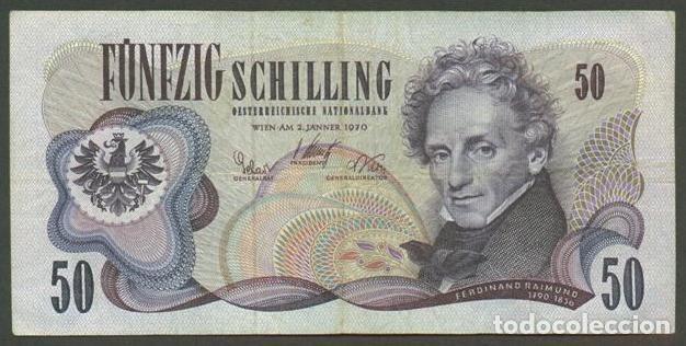Billetes extranjeros: AUSTRIA. 50 schilling 2.1. 1970. Pick 143