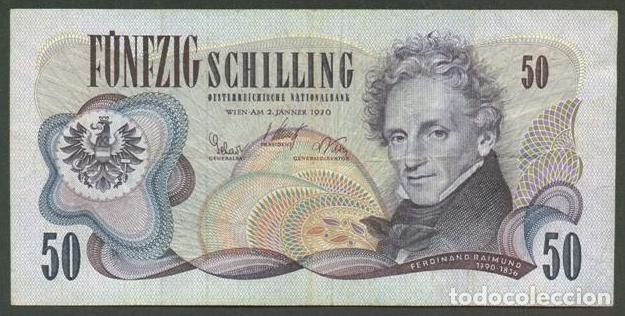 Billetes extranjeros: AUSTRIA. 50 schilling 2.1. 1970. Pick 143