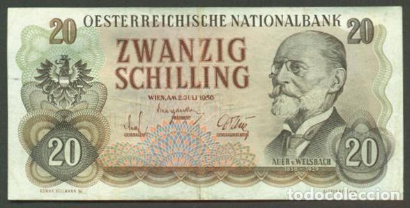 Billetes extranjeros: AUSTRIA. 20 schilling 2.7. 1956. Pick 136.