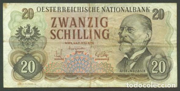 Billetes extranjeros: AUSTRIA. 20 schilling 2.7. 1956. Pick 136.