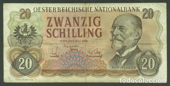 Billetes extranjeros: AUSTRIA. 20 schilling 2.7. 1956. Pick 136.