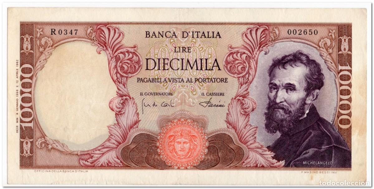 Billetes extranjeros: ITALY,10 000 LIRE,1968,P.97d,VF-XF