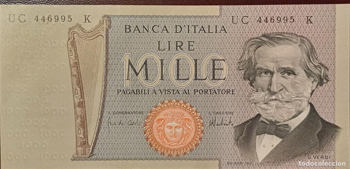 Billetes extranjeros: Billete Italia 1000 liras