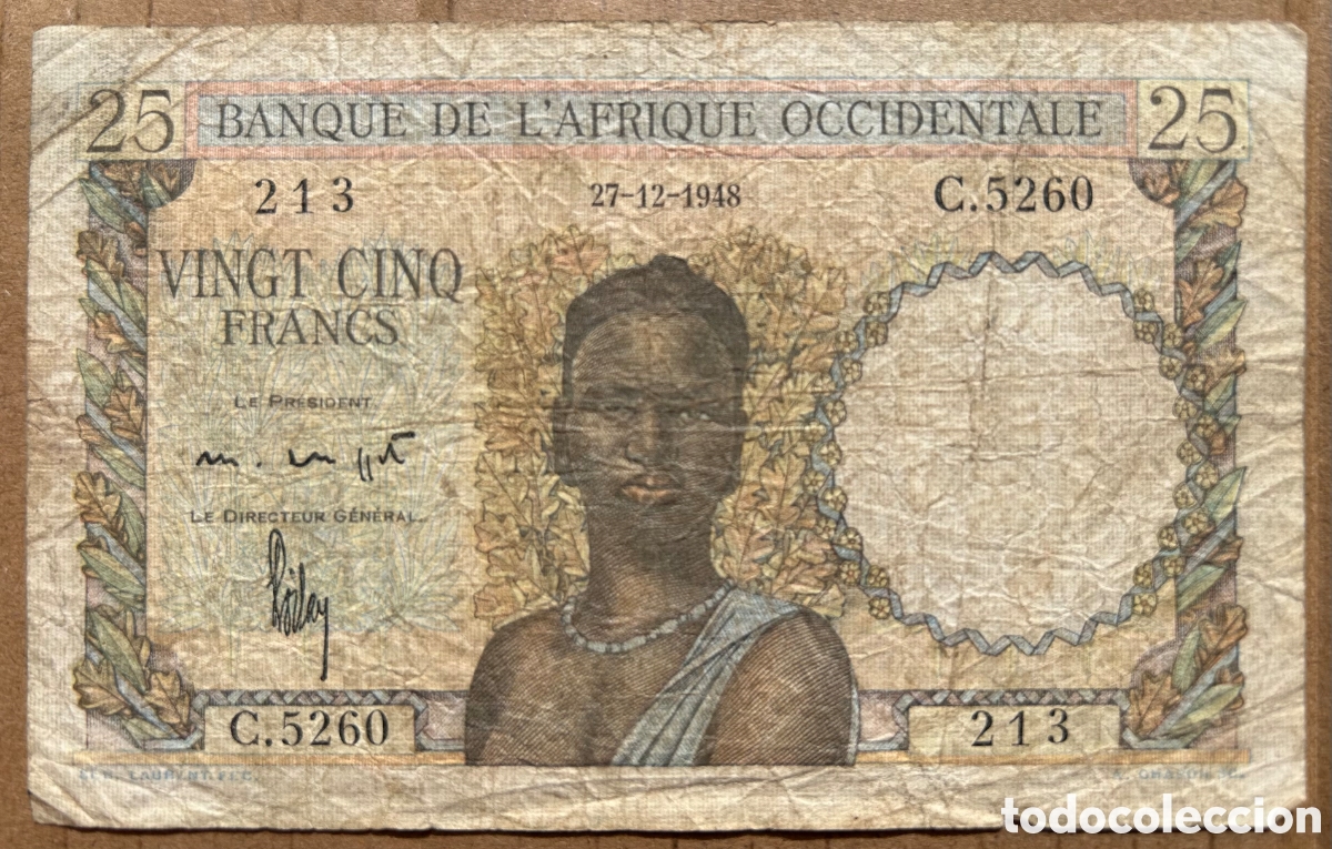 Billetes extranjeros: &Aacute;frica - 5 Francos 1948 - Rc