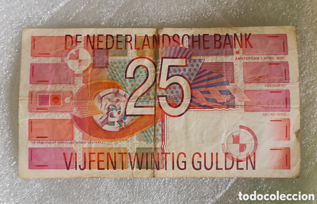 Billetes extranjeros: Effectivo de Hfl 25,00 1997 geeltje