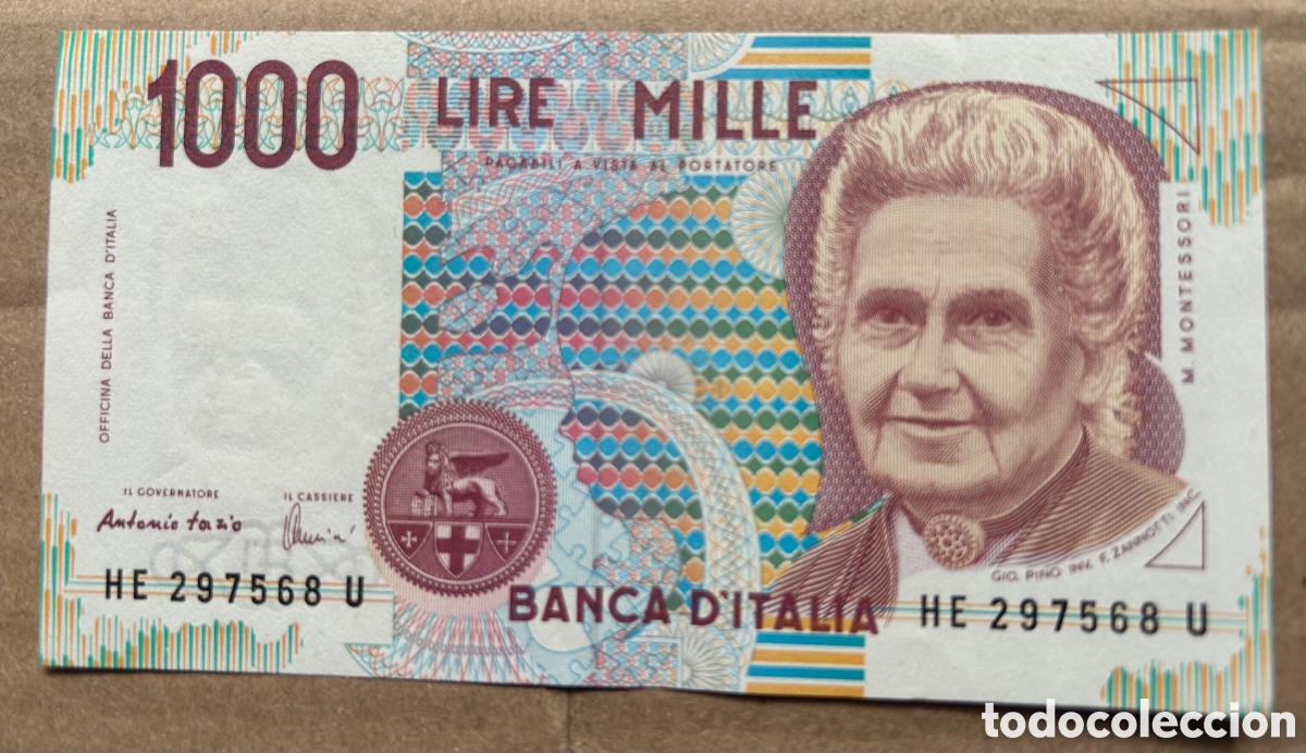 Billetes extranjeros: Italia - 1000 liras 1990 - Rc