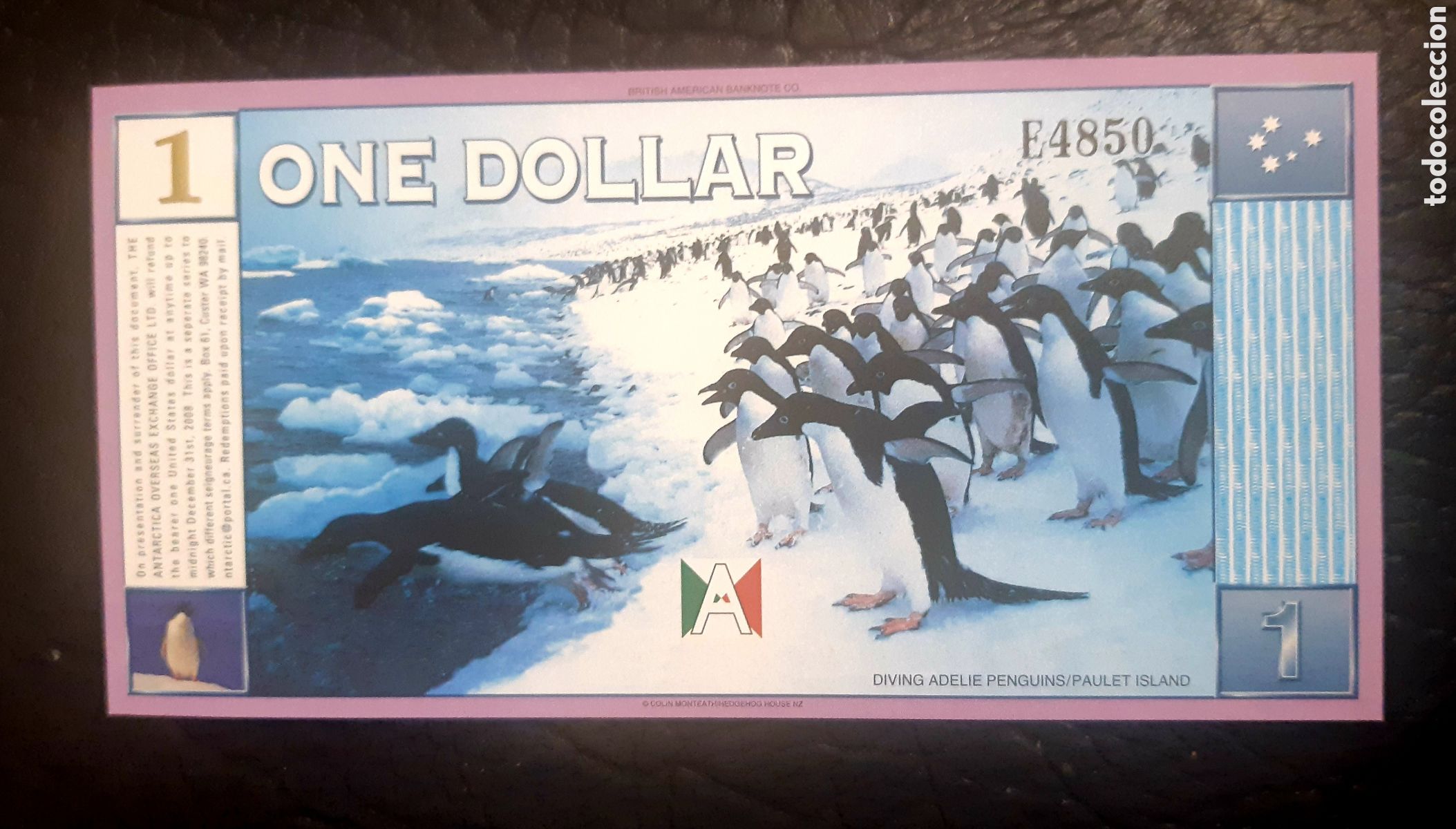 Billetes extranjeros: Billete Antarctica 1 Dolar sc - Foto 2