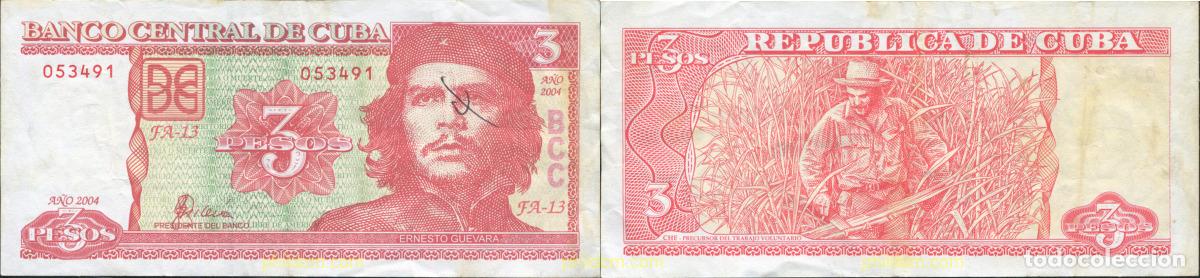 Billetes extranjeros: 8296 CUBA 2024 CUBA 3 PESO 2004