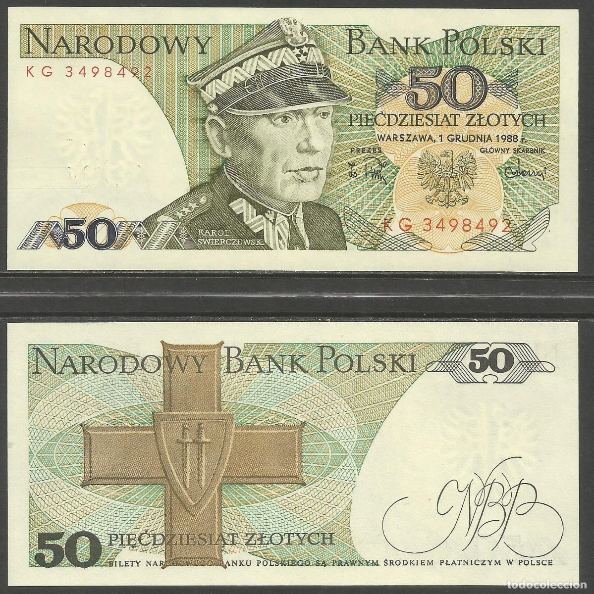 Billetes extranjeros: POLONIA - 50 ZLOTYCH 1988 - S/C - VISITA MIS OTROS ART&Iacute;CULOS