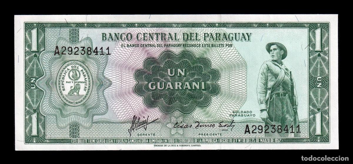 Billetes extranjeros: Paraguay 1 Guaran&iacute; L. 1952 (1963) Pick 193b Sc Unc