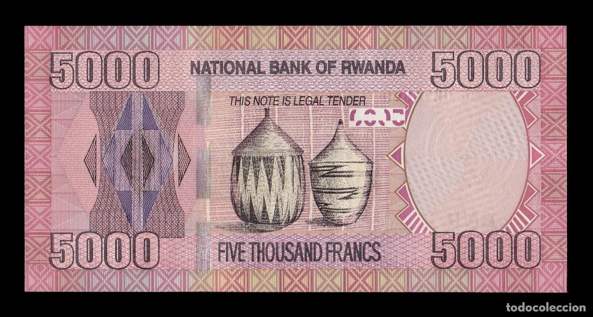 Billetes extranjeros: Ruanda 5000 Francos Gorila 2014 Pick 41 Sc Unc - Foto 2