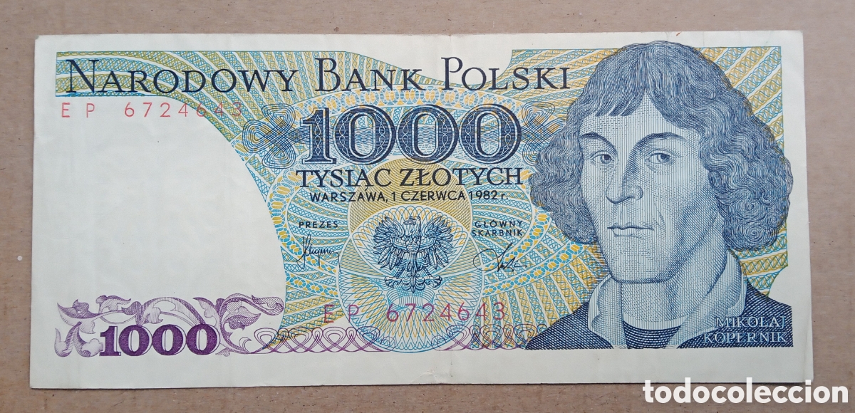 Billetes extranjeros: Polonia - 1000 Zlotych 1982 EP 6724643 BC+