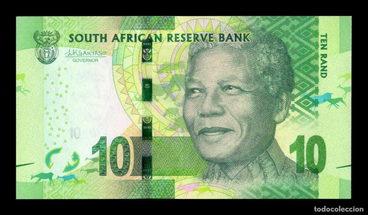 Billetes extranjeros: Sud&aacute;frica 10 Rand Nelson Mandela 2016 Pick 138b Sc Unc