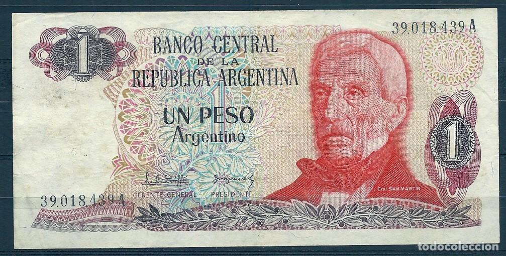 Billetes extranjeros: ARGENTINA - 1 PESO 1983 - CIRCULADO - PICK 311 - UNO IGUAL QUE EL DE LAS FOTOS