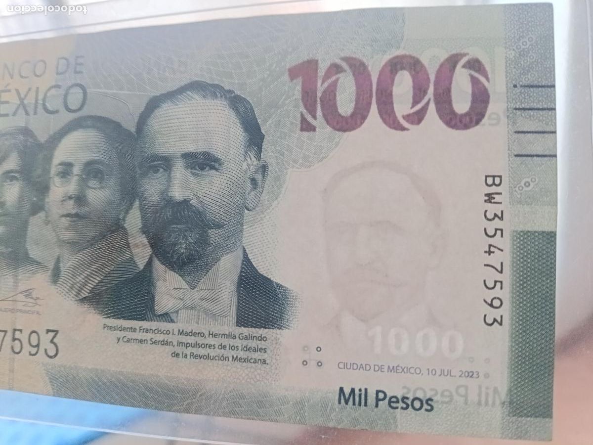 Billetes extranjeros: M&eacute;xico. 1000 pesos de 2023 SC - Foto 3