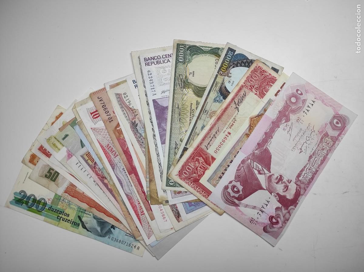 Billetes extranjeros: LOTE 32 BILLETES VARIADOS DE DIFERENTES PAISES - VER FOTOGRAF&Iacute;AS