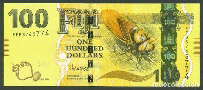 Billetes extranjeros: FIJI (FIYI). 100 $ (2012). Pick 119. S/C. Fauna. Flora.
