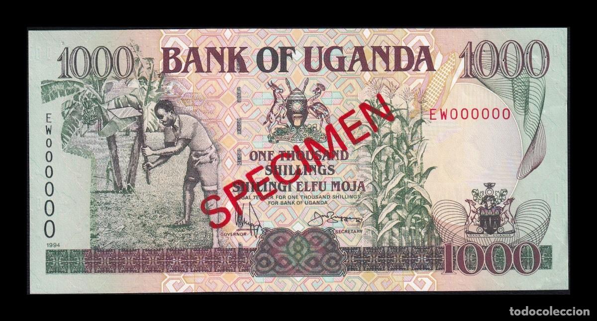 Billetes extranjeros: Uganda 1000 Shillings 1994 Pick 36As Specimen Sc- aUnc