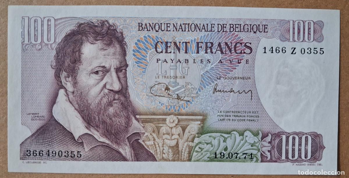 Billetes extranjeros: B&eacute;lgica 100 francs 1971 pick 134 (SC) UNC