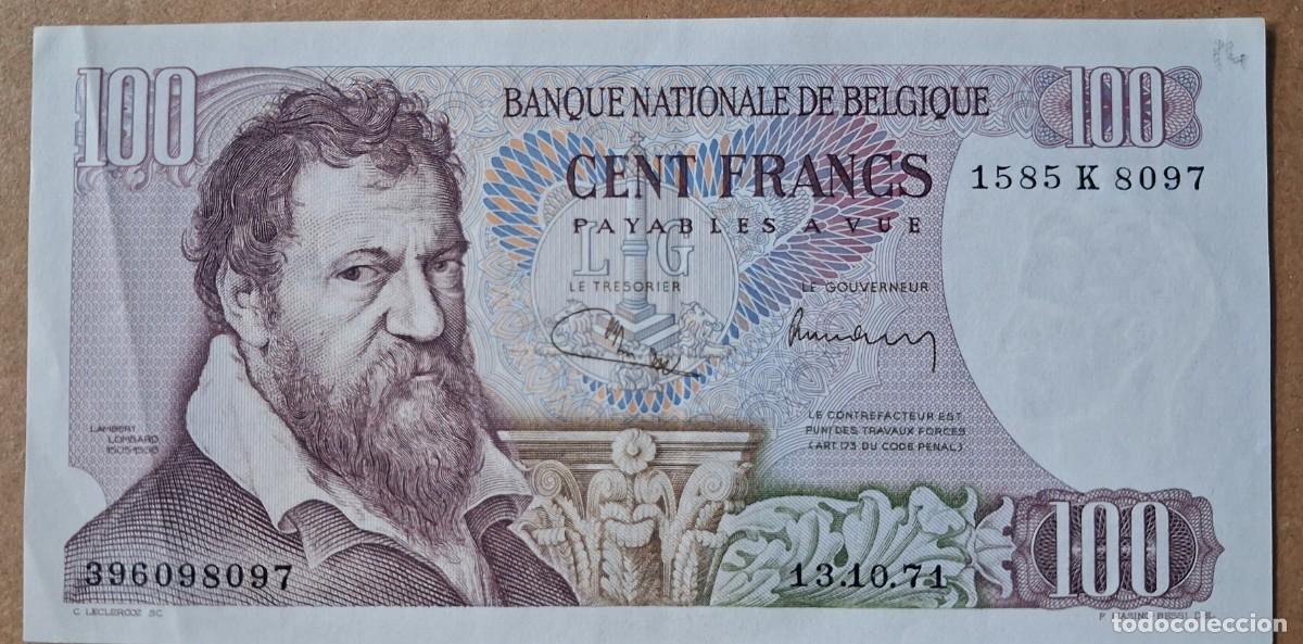 Billetes extranjeros: B&eacute;lgica 100 francs 1971 pick 134 (MBC+)