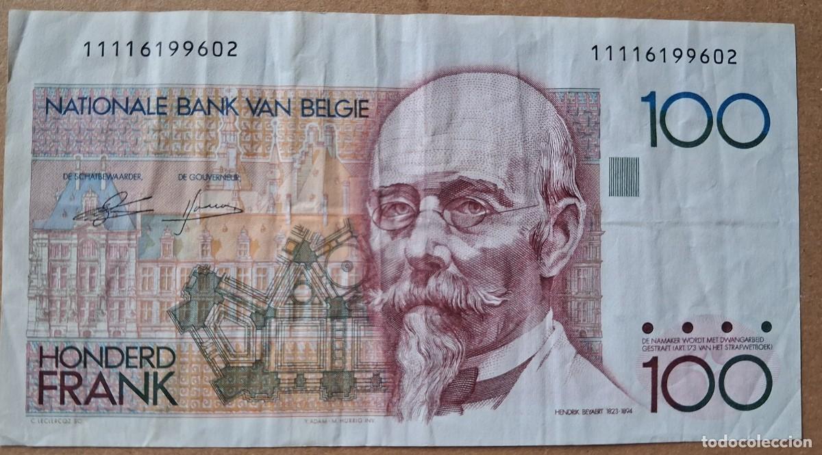 Billetes extranjeros: B&eacute;lgica 100 francos 1989-1992 pick 142A (BC+)
