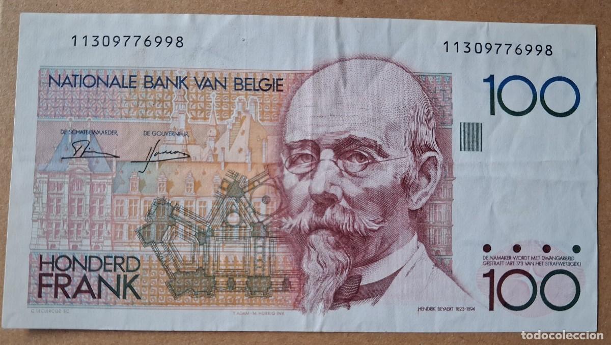 Billetes extranjeros: B&eacute;lgica 100 francos 1989-1992 pick 142A (MBC)