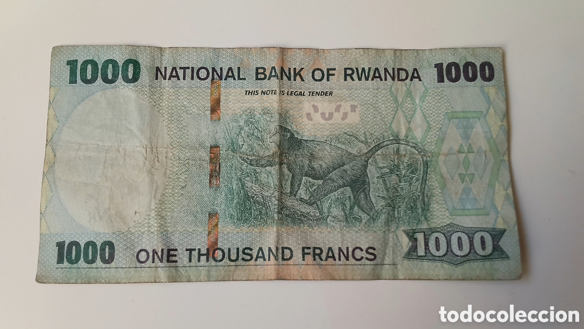 Billetes extranjeros: RUANDA 1000 FRANCOS (FRANCS) 2019 - Foto 2