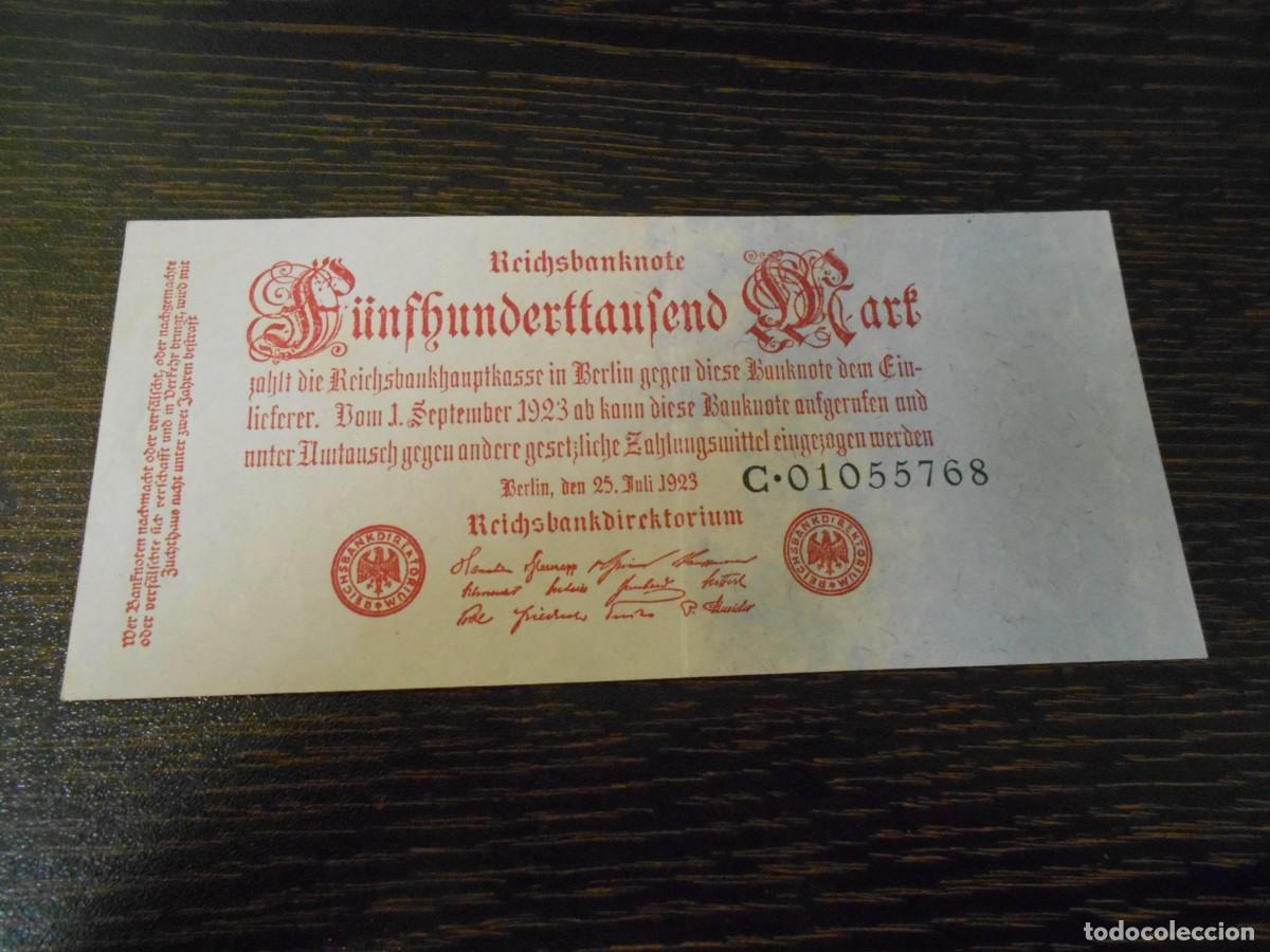 Billetes extranjeros: ALEMANIA-BILLETE ANTIGUO-500.000 MARCOS-1923-Pick 92-MBC