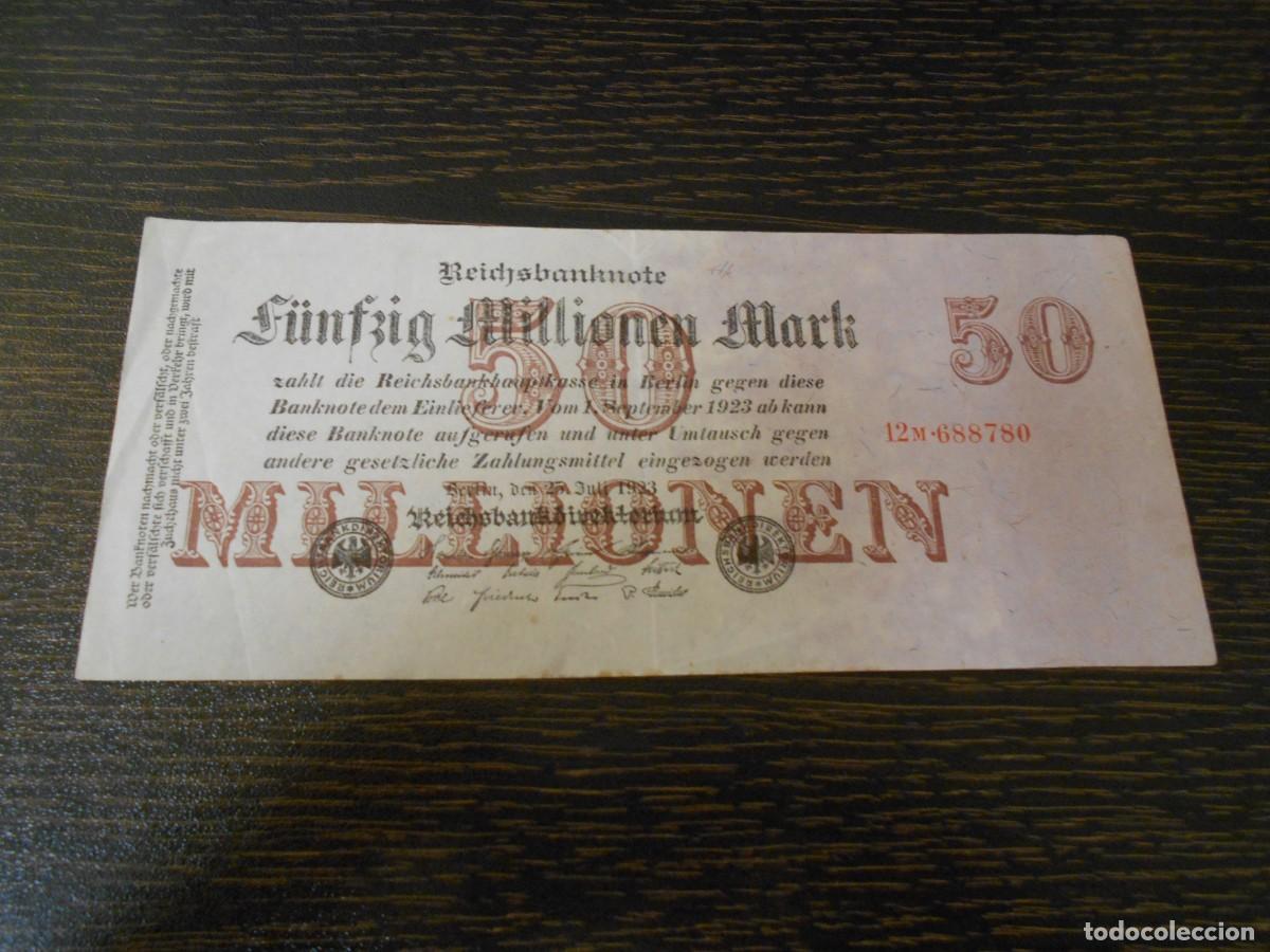 Billetes extranjeros: ALEMANIA-BILLETE ANTIGUO-50.000.000 MARCOS-1923-Pick 98-MBC