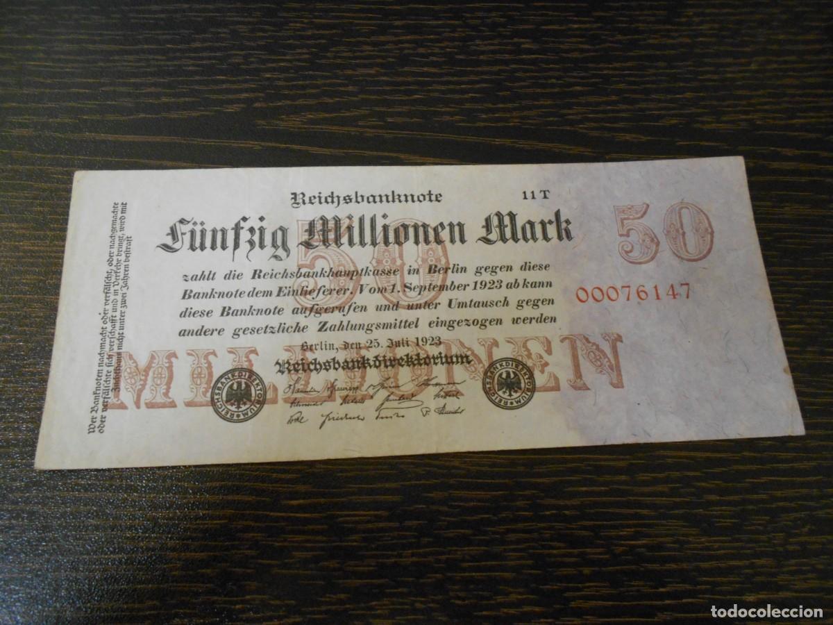 Billetes extranjeros: ALEMANIA-BILLETE ANTIGUO-50.000.000 MARCOS-1923-Pick 98b-MBC-MUY RARO