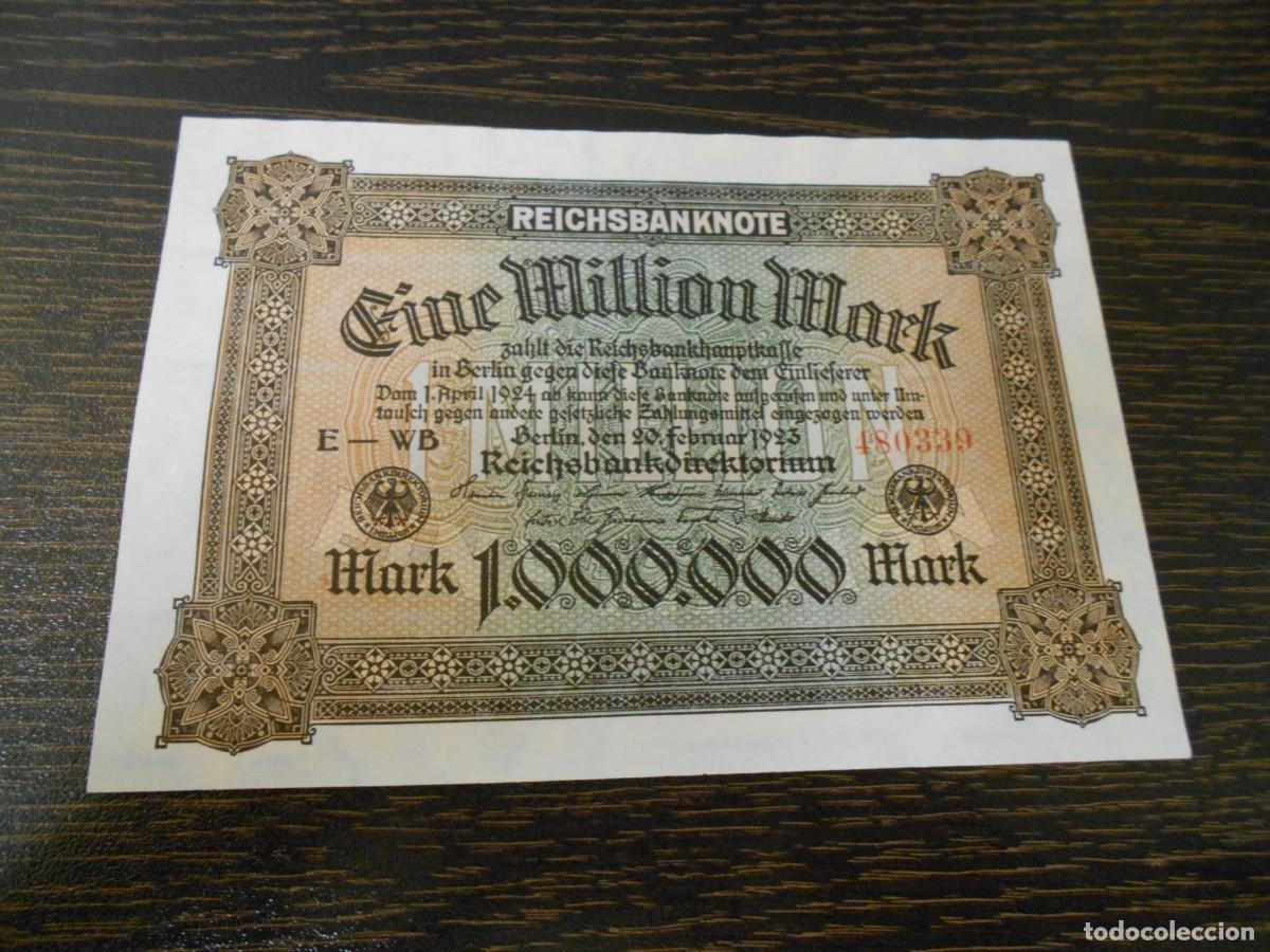 International Banknotes: ALEMANIA-BILLETE ANTIGUO-1.000.000 MARCOS-1923-Pick 86-EBC