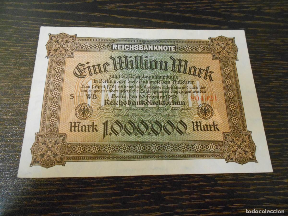 International Banknotes: ALEMANIA-BILLETE ANTIGUO-1.000.000 MARCOS-1923-Pick 86-MBC+