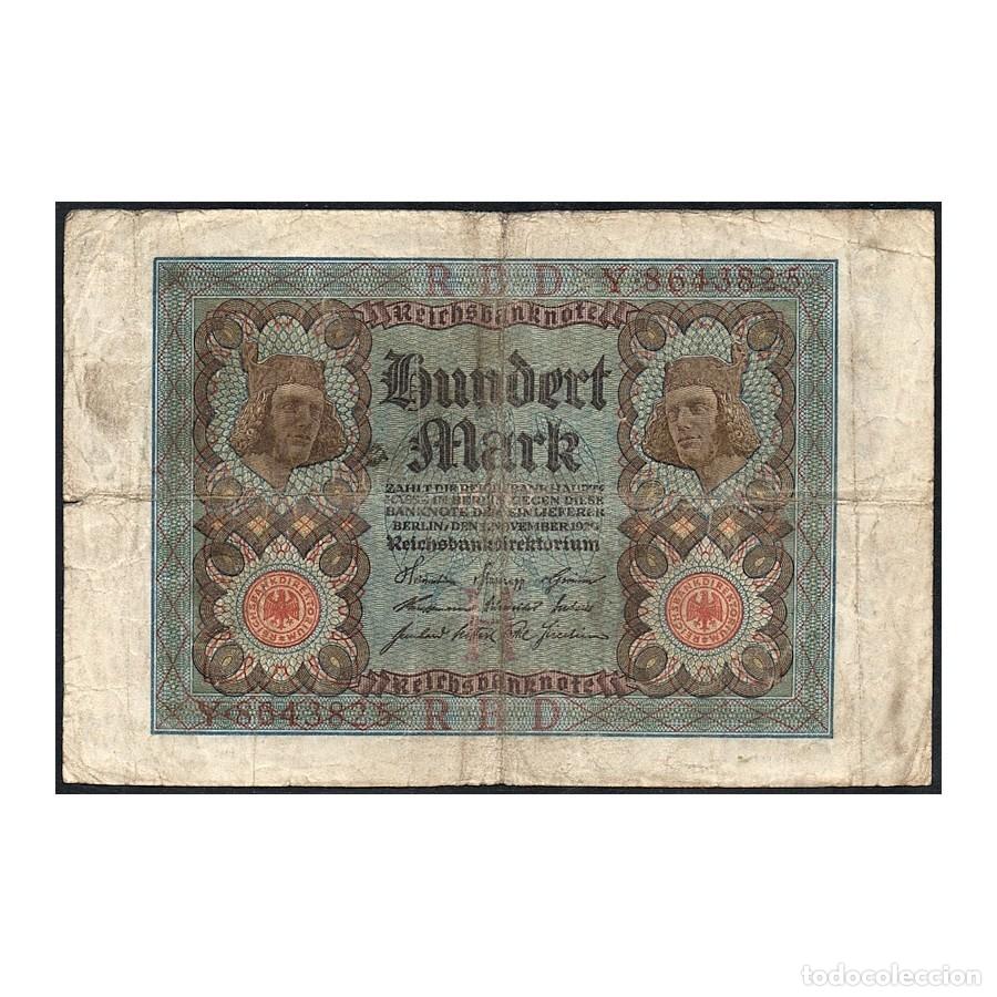 Billetes extranjeros: Alemania 1920 [BLL] Reichsbanknote 100 Marcos (RC)