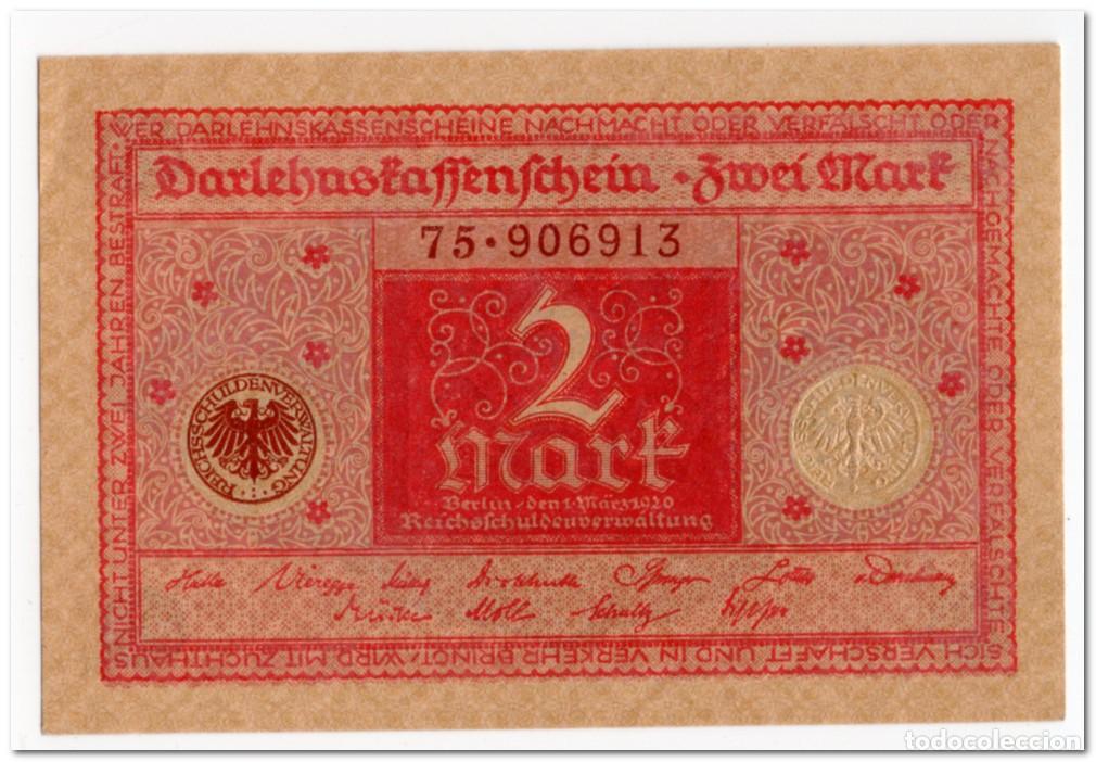 Billetes extranjeros: GERMANY,2 MARK,1920,P.59,UNC