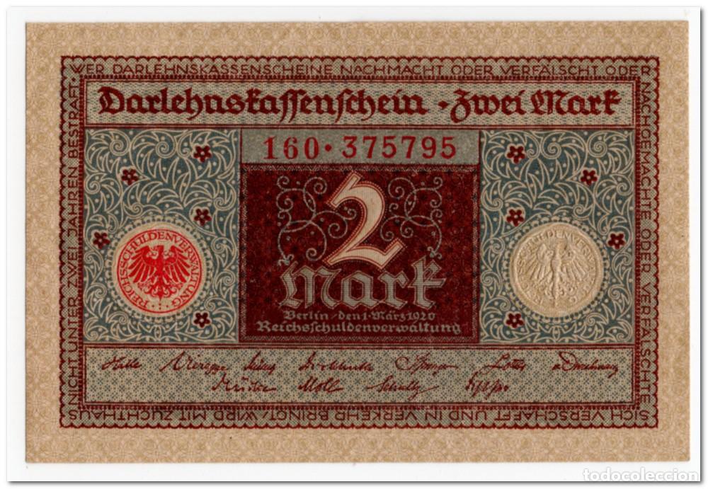 Billetes extranjeros: GERMANY,2 MARK,1920,P.60,AU