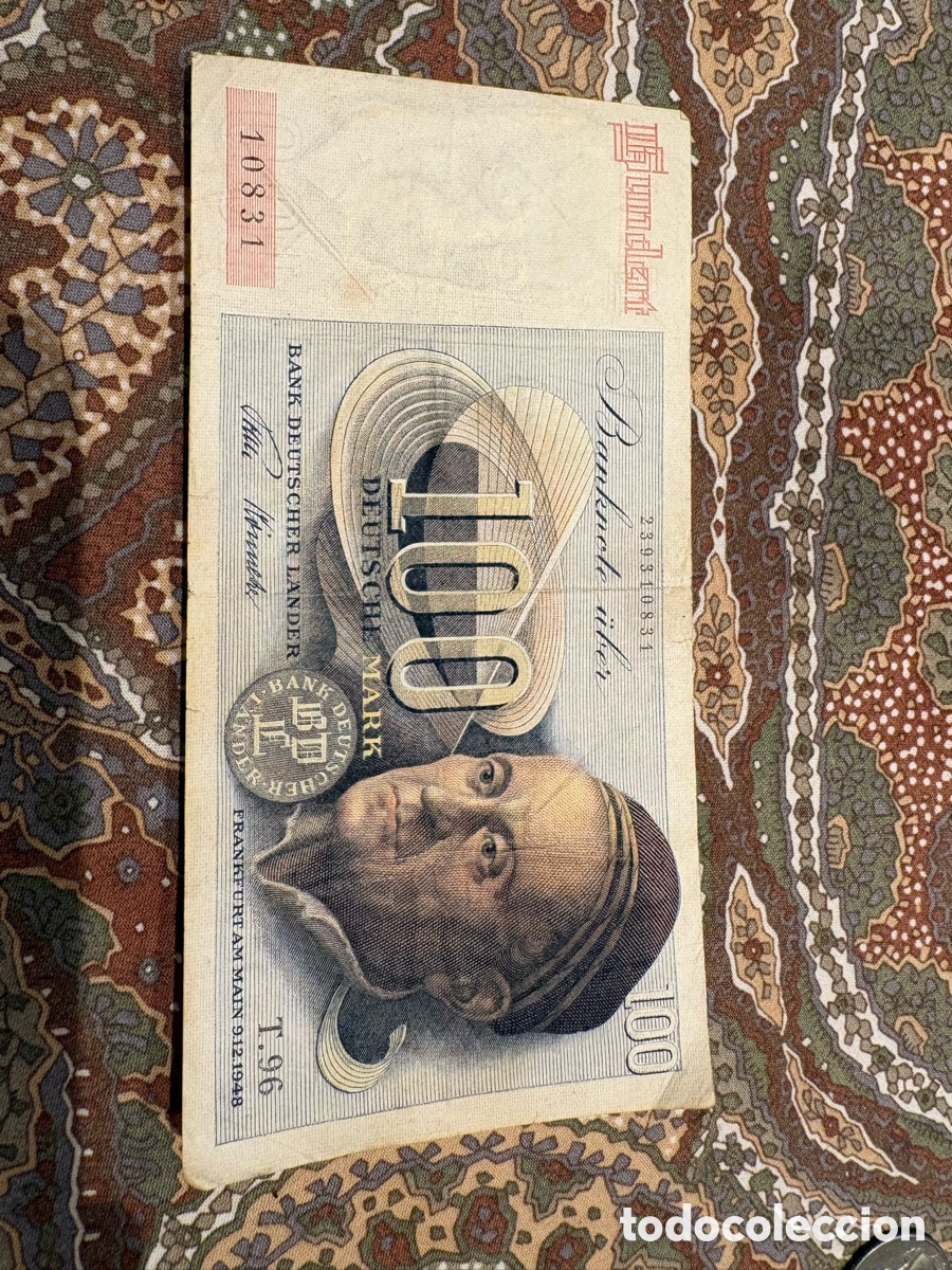 Billetes extranjeros: LOTE 6 BILLETES 100 DEUTSCHE MARK &ndash; CLARA SCHUMANN &ndash; ALEMANIA &ndash; 500 DM