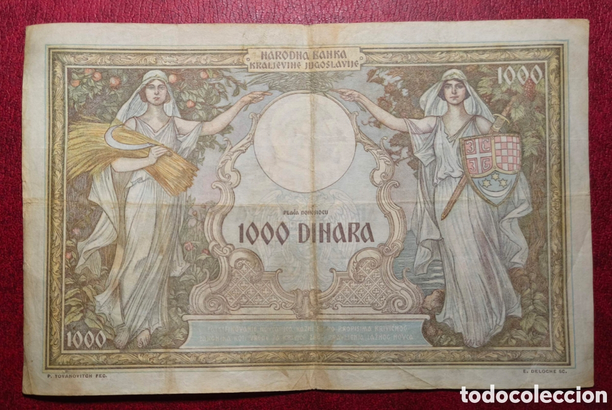 Billetes extranjeros: Yugoslavia. 1931. 1000 dinaras