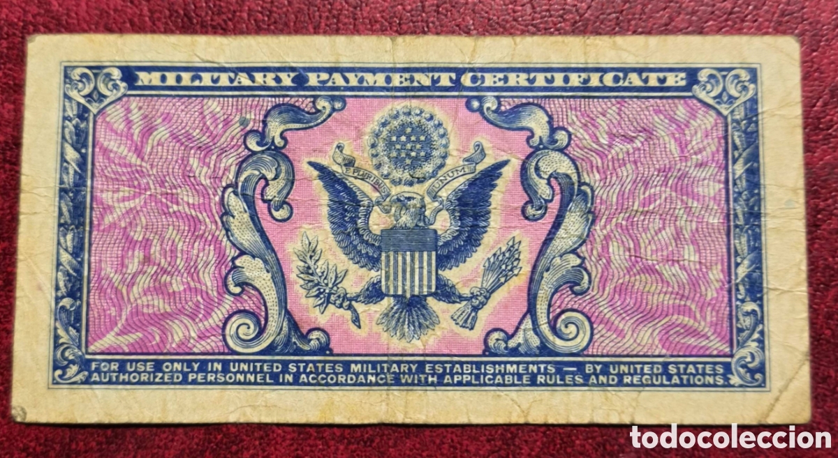 Billetes extranjeros: EEUU. 1948. Billete militar.5 centavos - Foto 2