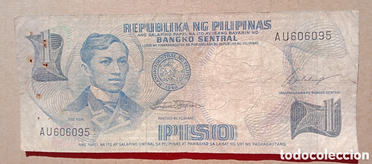 Billetes extranjeros: Filipinas - 1 Piso AU606095 RC-