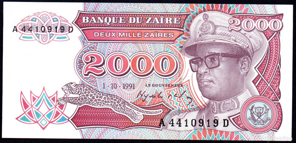 Billetes extranjeros: ZAIRE - 2000 ZAIRES 1991 - Pick.36 - S/C