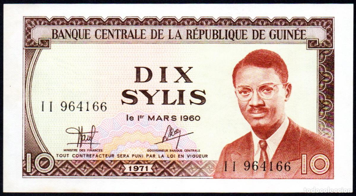 Billetes extranjeros: REPUBLICA DE GUINEA - 10 SYLIS 1971 - Pick.16 - S/C