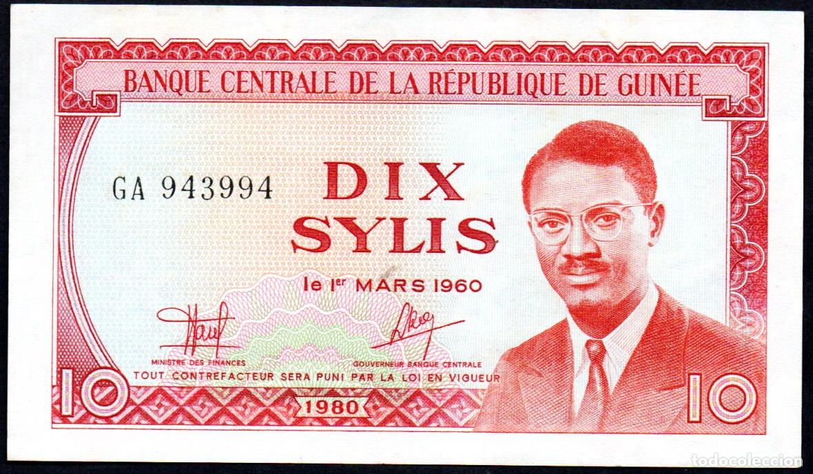Billetes extranjeros: REPUBLICA DE GUINEA - 10 SYLIS 1980 - Pick.23 - EBC