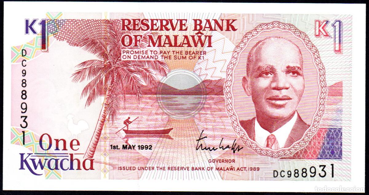 Billetes extranjeros: MALAWI - 1 KWACHA 1992 - Pick.23 - S/C